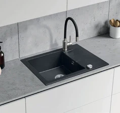 BERG Hobart – Spüle 780 × 500 mm mit Flex-Armatur