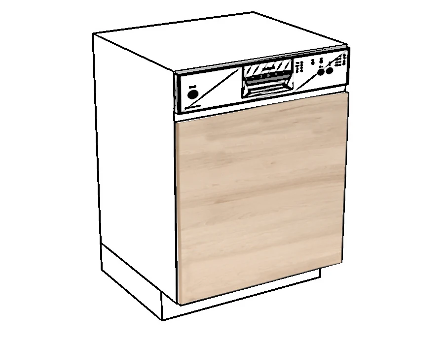 Kompakt-Küchen FZ 60 A – Geschirrspülerfront 60 cm